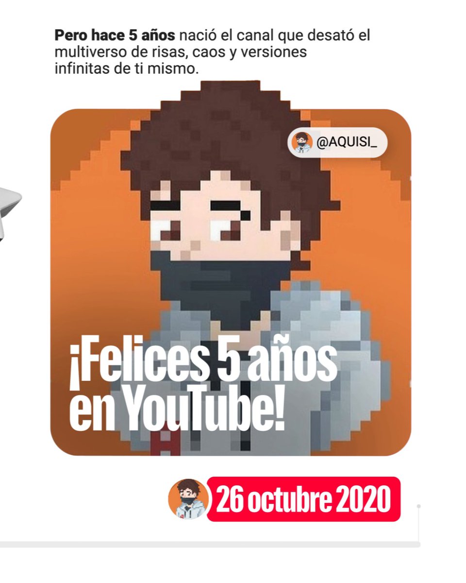 Hoy celebramos 5 años del primer canal de AQUINO y sus gameplays que nunca paran de llegar al siguiente nivel. ¿Qué le dirías por su aniversario?