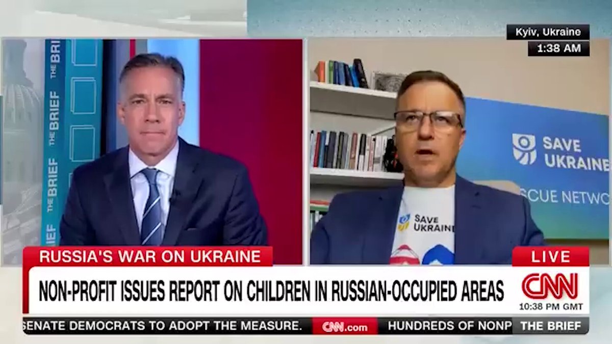 “Imagine your child home alone — and armed soldiers breaking in.” That’s how I began my conversation with CNN, sharing the story of Vlad Rudenko, a Ukrainian teenager kidnapped by Russian soldiers and taken to a military training camp. His story is not an exception. It’s one of thousands. Since 2014, Russia has been conducting the largest and most systematic campaign of child abduction and deportation in modern Europe — a deliberate attack on Ukraine’s future. In the interview, I spoke about the evidence Save Ukraine has collected and what these crimes mean for the children still trapped under occupation. 📹 Watch the CNN segment and help us raise global awareness of these ongoing violations. Every voice matters in the fight to bring Ukraine’s children home. #SaveUkraine #CNN #ChildProtection #HumanRights #StopDeportations