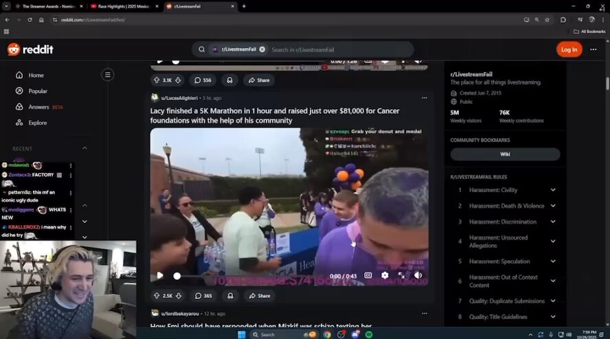 xQc is hands down the best detective on Twitch. he just exposed Lacy for scamming his fans during his marathon fundraiser 😭