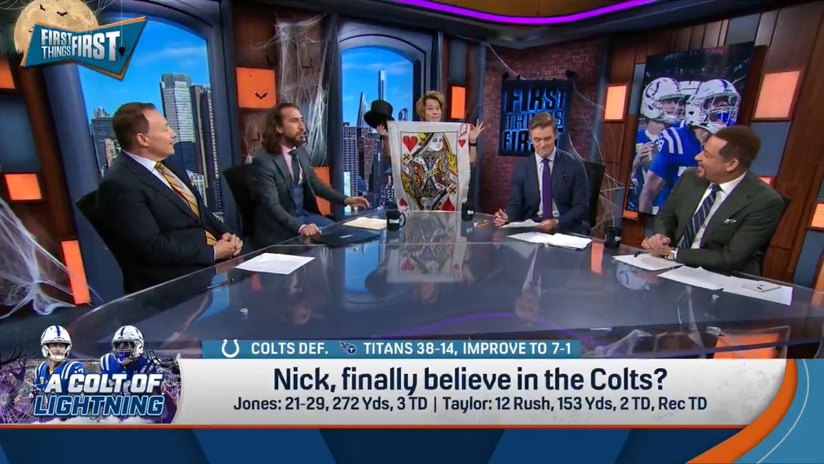 .nick wright believes in Jonathan Taylor… but he doesn’t believe in the magic of Daniel Jones and the Colts 🎩🪄 “It’s a fun show, but I know that’s not real.”