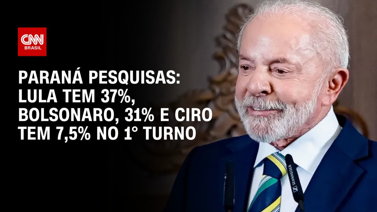 CNN: 1º turno: Lula tem 37%, Bolsonaro, 31% e Ciro tem 7,5%; Lula que comanda a mídia tem 37%, Bolsonaro preso 31% LIBERTEM BOLSONARO