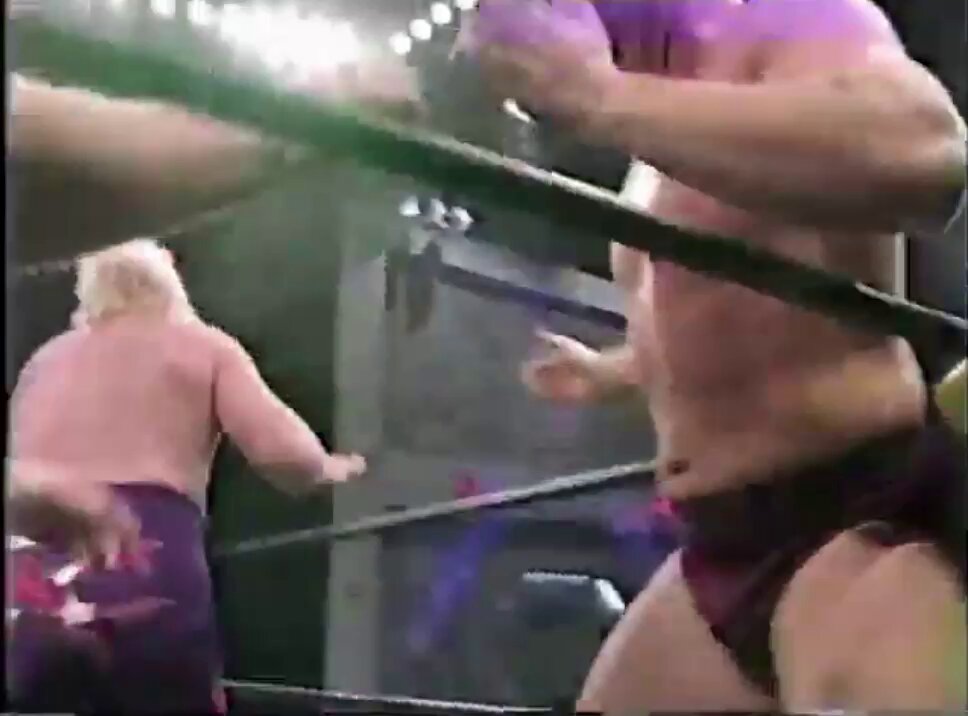 I know strike exchanges are cool &amp; everyone gets to look tough but I also just love Bobby Eaton fucking Steven Regal's world up with a punch to the face.