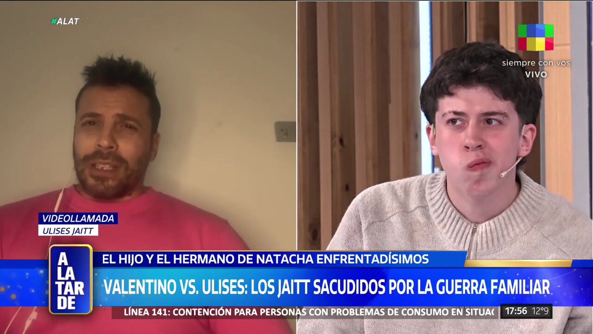 🔥 ULISES JAITT VS. SU SOBRINO: "Dejá de vivir de Natacha" Cc #ALaTarde JOTAX