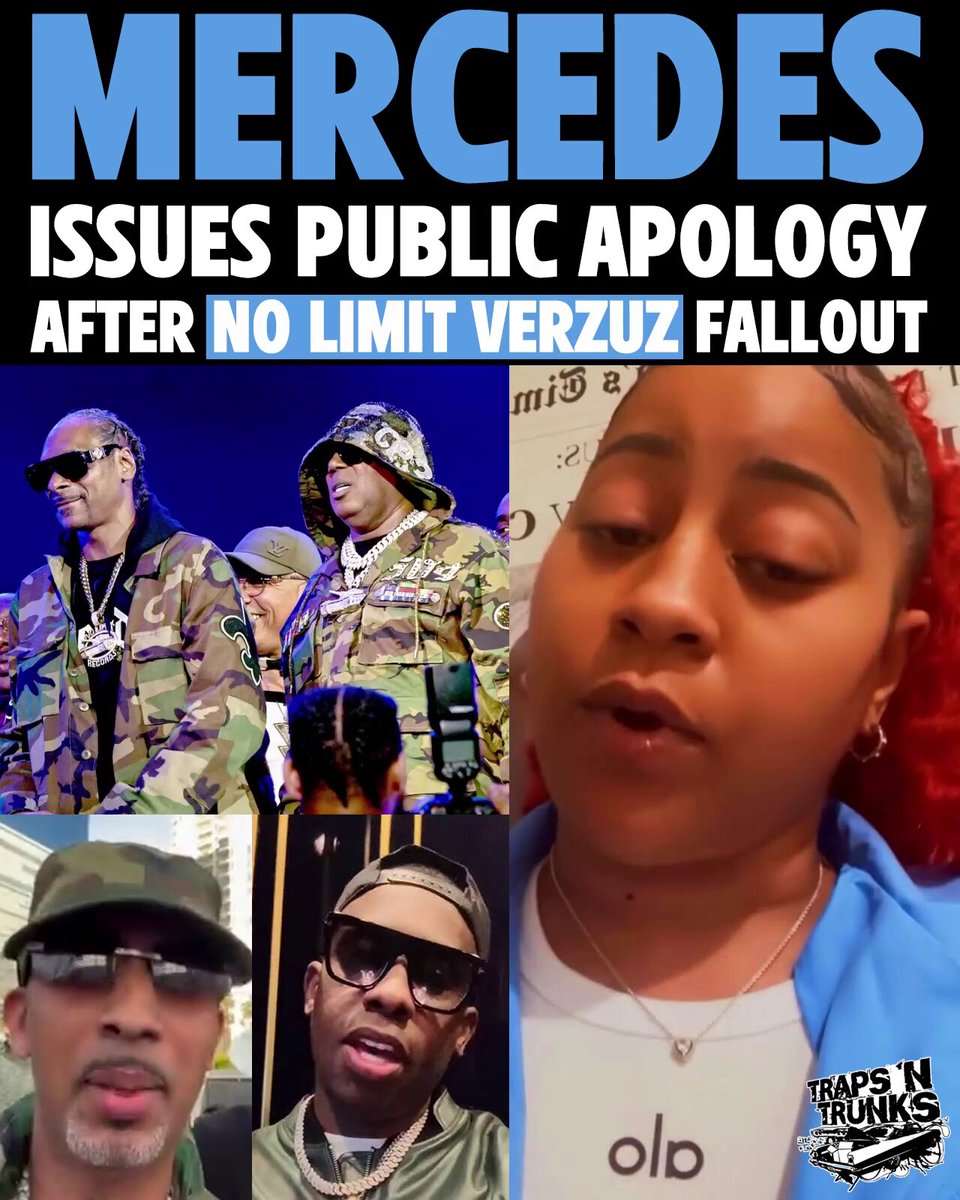 After fans called her out for being upset over her song “I Can Tell” being performed without her at the Cash Money vs No Limit Verzuz, former No Limit artist Mercedes just issued a public apology. In her video, she admitted she was emotional and spoke out of frustration, saying she “flashed out” because she felt overlooked during a historic night. Mercedes explained she spent her own money to attend, wasn’t invited to perform, and only wanted acknowledgment for her work. She made it clear she wasn’t trying to disrespect anyone—just wanted her flowers for being part of the movement. 💐 “It was chaotic leading up to that point. I’m human, and I spoke out of frustration. I truly apologize to the fans and to my No Limit family.” 🎶 “I Can Tell” remains one of No Limit’s most iconic R&B records from Rear End (1999), and Mercedes says she’s still No Limit for life. 💜 Do y’all think she was wrong for feeling left out, or do she deserve her credit? 👀👇 #Mercedes #NoLimitRecords #Verzuz #MasterP #TRU #ICanTell #TrapsNTrunks