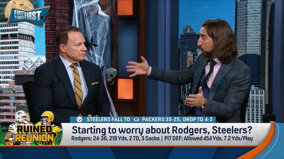 The Steelers don't have an Aaron Rodgers problem, they have a defense problem. “For the defense to be this bad with that many star players on it and a defensive-minded coach is unforgivable.” — nick wright