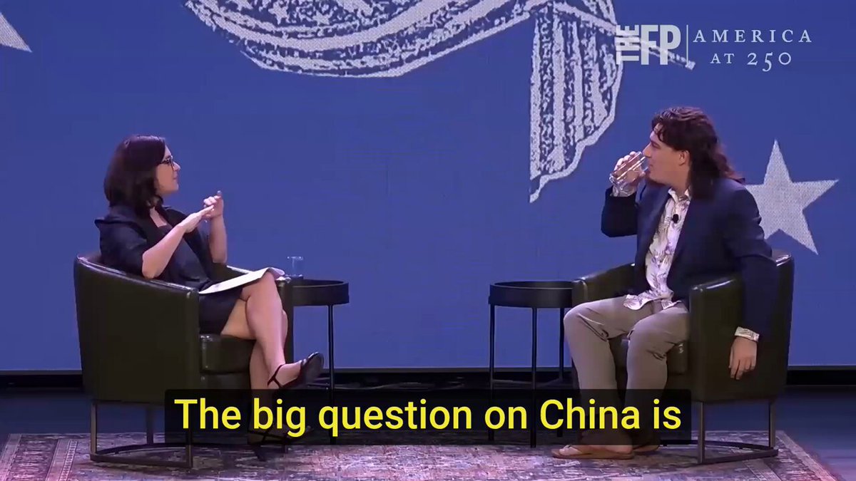 Palmer Luckey believes the U.S. can still outpace China in defense innovation: "I truly do not believe that [China is] too far ahead. There are a lot of advantages that the United States can still bring to bear.” "Even if there's only a 1 in a million chance that we go into a hot war with China... you should be really glad that there's a bunch of nutty people like me... who believe that we can win that fight.” "Remember our goal is not to beat China in a fight necessarily. It's to deter them from invading in the first place." "Even if I'm wrong, this country needs people like me who believe that it isn't [too late]." Source: Palmer Luckey on Honestly with Bari Weiss Palmer Luckey Bari Weiss Honestly with Bari Weiss