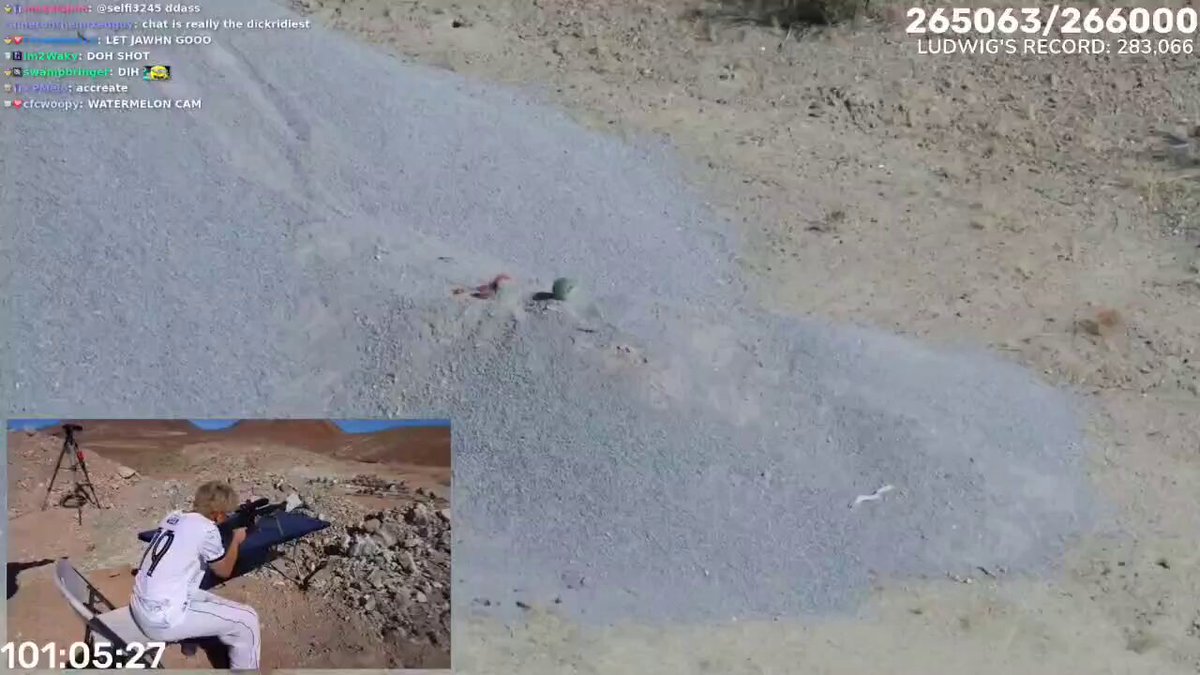 Jasontheween just hit an insane shot after he made a watermelon explode on impact with a sniper from 1,000 meters on stream 👀🔥