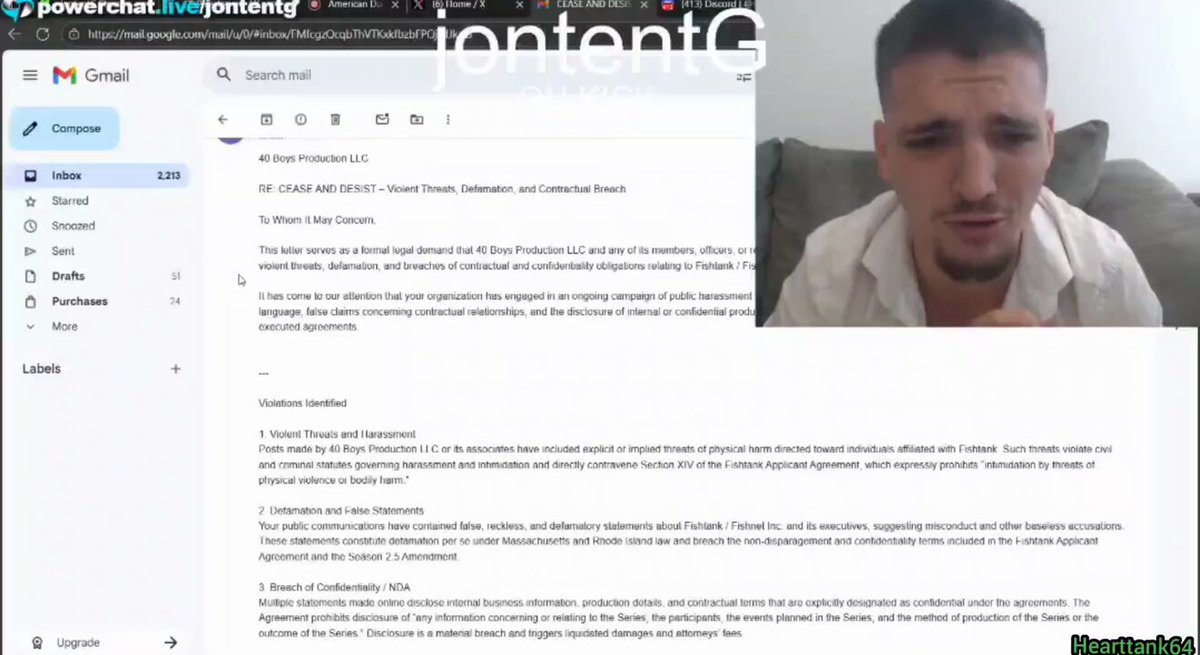 🐟BWAKING FWISHTANK NOOSE🐟 Jon makes demands at fishtank production "Jet Neptune" after being served a cease & desist by fishtanks Lawman, Bill. Jon makes many accusations about Frank Hassle and how production didn't pay him for Bloodgames. I have no fucking clue whats actual and factual here, Jon making funny impersonations is what I enjoyed from this video haha. #fishrank #fishtanklive #fishtankislive #fishtankdotlive