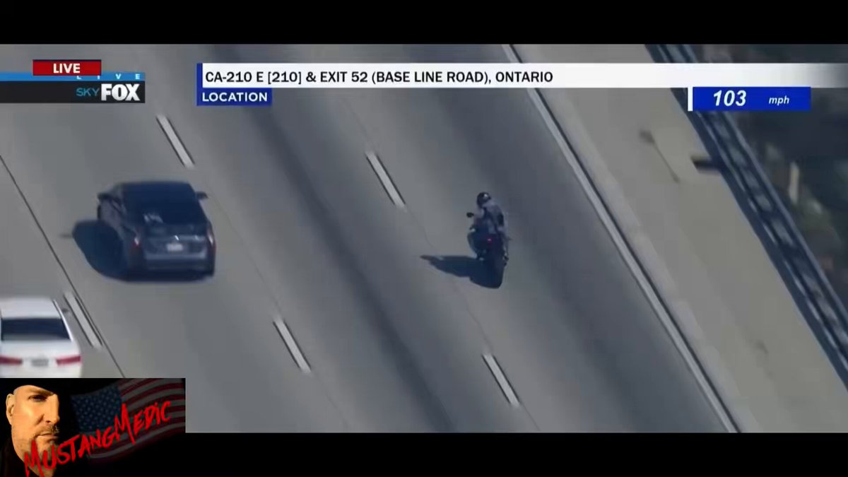 BREAKING NEWS:📣 A MAJOR MOTORCYCLE CRASH while running from the Police. Apparently, he was shoplifting at a Mall in Los Angeles. Of course it was in Los Angeles.🌴🔥