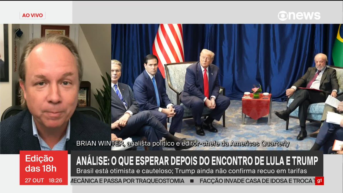 “O Brasil virou parte de uma estratégia global para o governo Trump. Deixou de ser só uma questão nacional, (...) mudou e abraçou metas mais globais. Eu falaria principalmente de duas metas: a primeira é a questão das terras raras, (...) e a segunda é a China”, disse o analista político Brian Winter, editor-chefe da Americas Quarterly. Entenda por quê. ➡ Assista ao #Edição18: #GloboNews