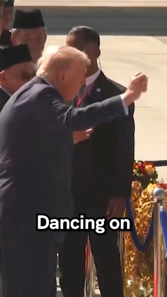 Americans are facing a healthcare crisis, and where is Donald Trump? Dancing on the tarmac in Malaysia.