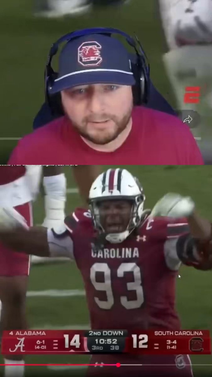 The entire DL ATE ALL GAME! Whipped Bamas OL! #sec #southcarolina #rolltide