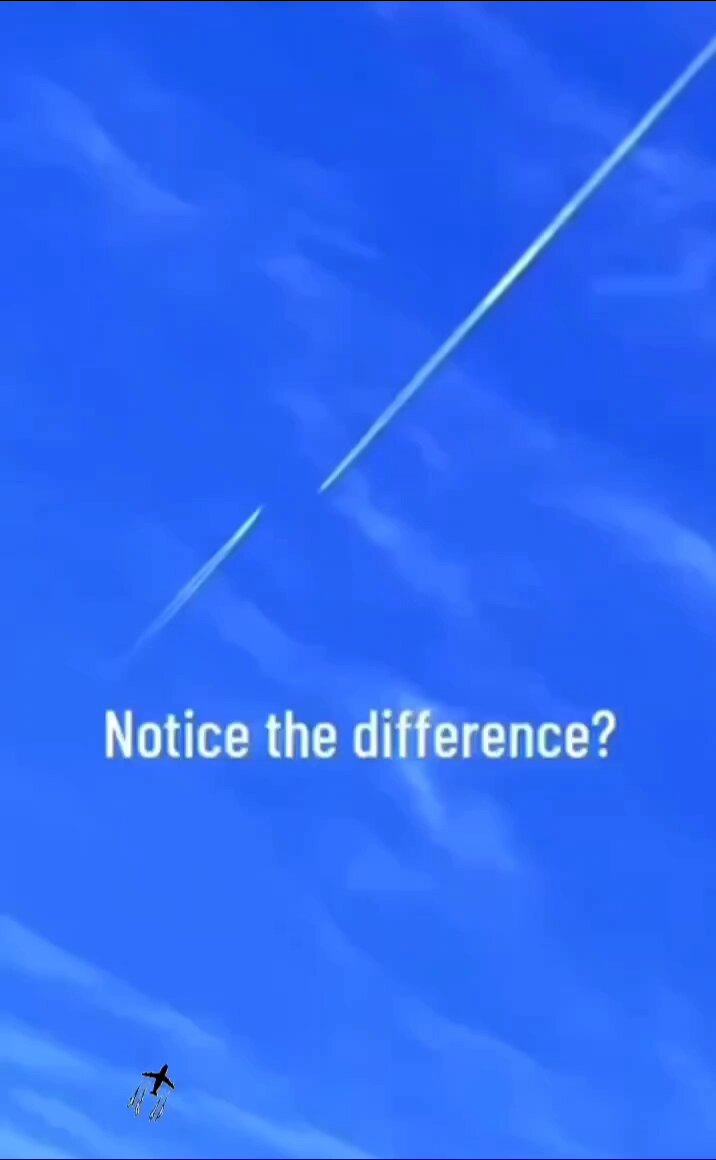 Chemtrails vs. Contrails.. Another quick lesson for all the naysayers who would rather believe the comforting lies rather than the uncomfortable truth! Chemicals don't evaporate, but water vapor does... #BanGeoengineering #TheClearSkiesMovement
