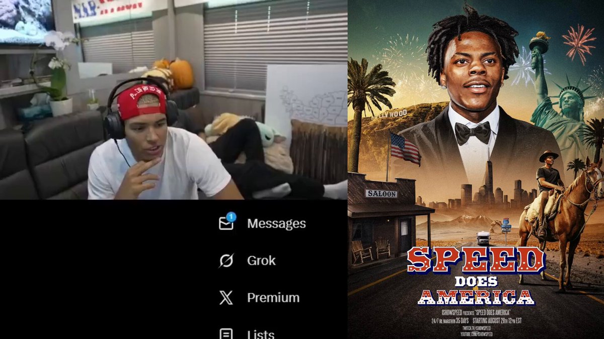 Marlon responded to the hate he's been getting for copying iShowSpeed’s American tour, saying he looks up to Speed and thinks he's the greatest streamer alive ❤️🔥