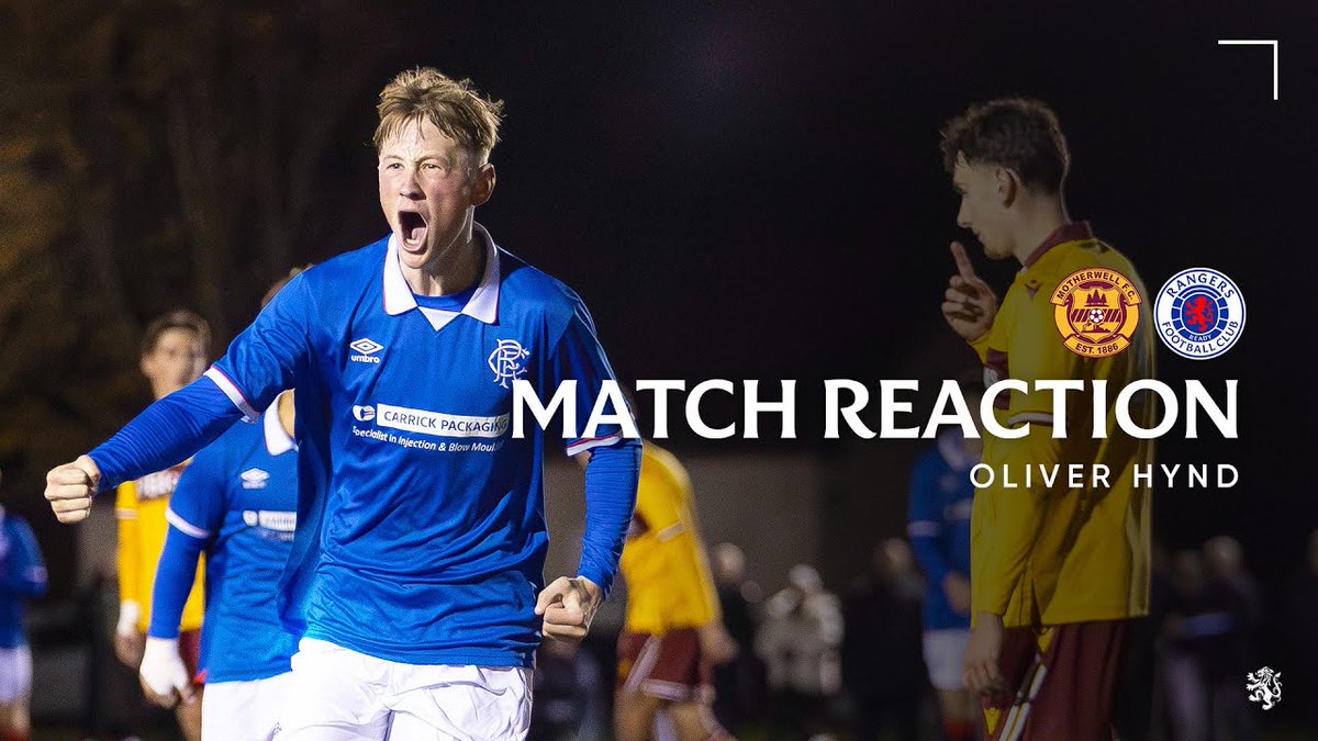🎙️ Oliver Hynd spoke to RangersTV after scoring twice in this evening's win over Motherwell.