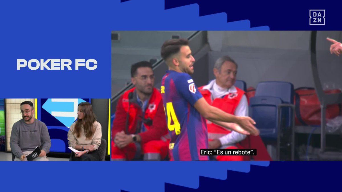 🗣️ "Es un rebote. ¿qué hago? ¿qué hago?" La reacción de Eric García después del penalti pitado contra el FC Barcelona #PokerFC
