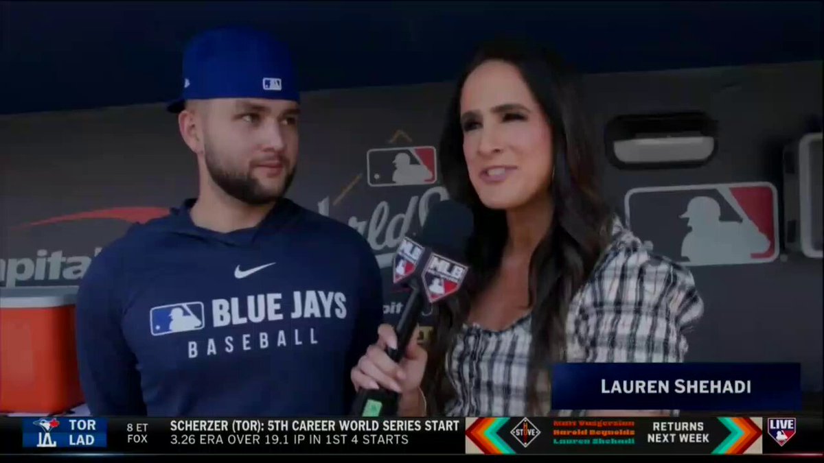 Bo Bichette joins Lauren Shehadi ahead of #WorldSeries Game 3 to talk about facing Tyler Glasnow, playing second base and more.