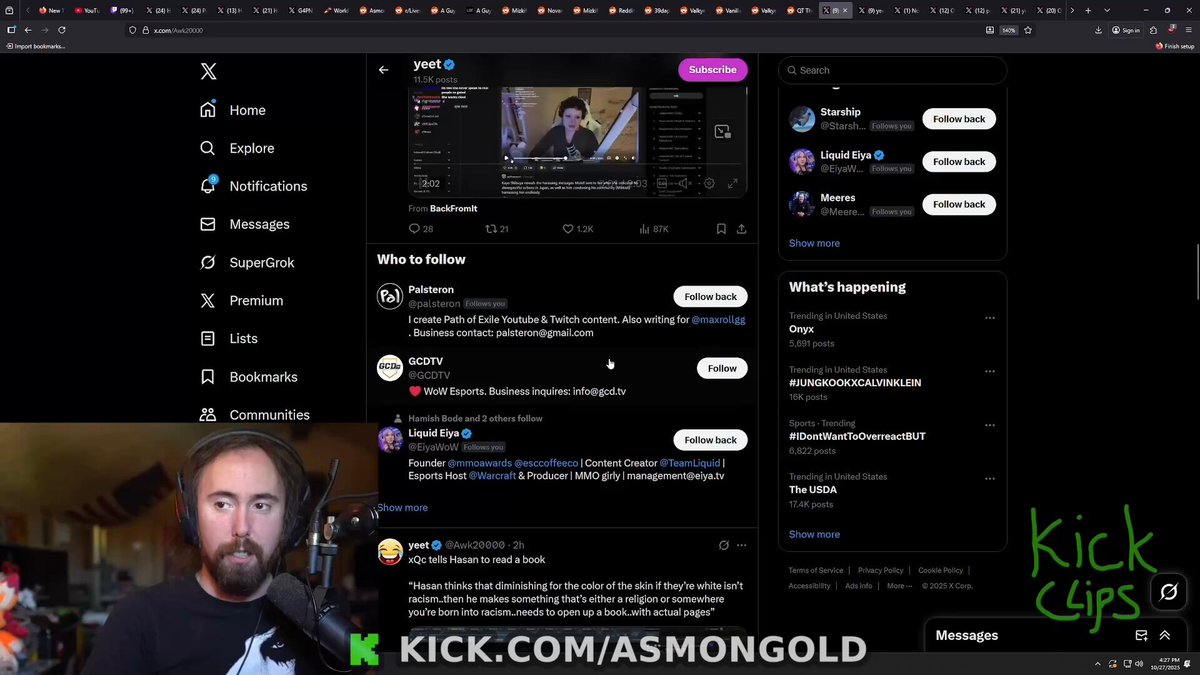 Asmongold says he’ll explain why OTK ended its relationship with Mizkif in the next couple of days. 👀 "It's nothing like the Emiru stuff. It's nothing like that. But it's not good.. I'll tell you that."