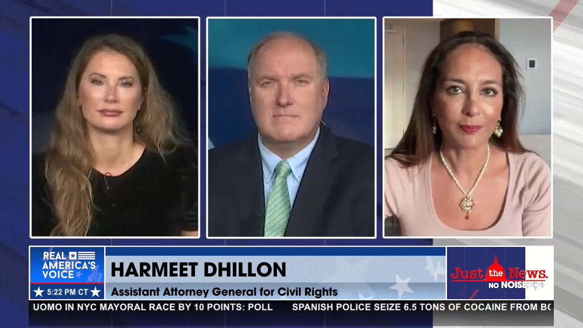 “One of the things that we’ve been doing in this DOJ is enforcing our federal civil rights laws related to voting, and they include the Help America Vote Act…The Voting Rights Act…We’ve been asking states to produce the data…of their voter rolls…” - AAGHarmeetDhillon John Solomon Amanda Head