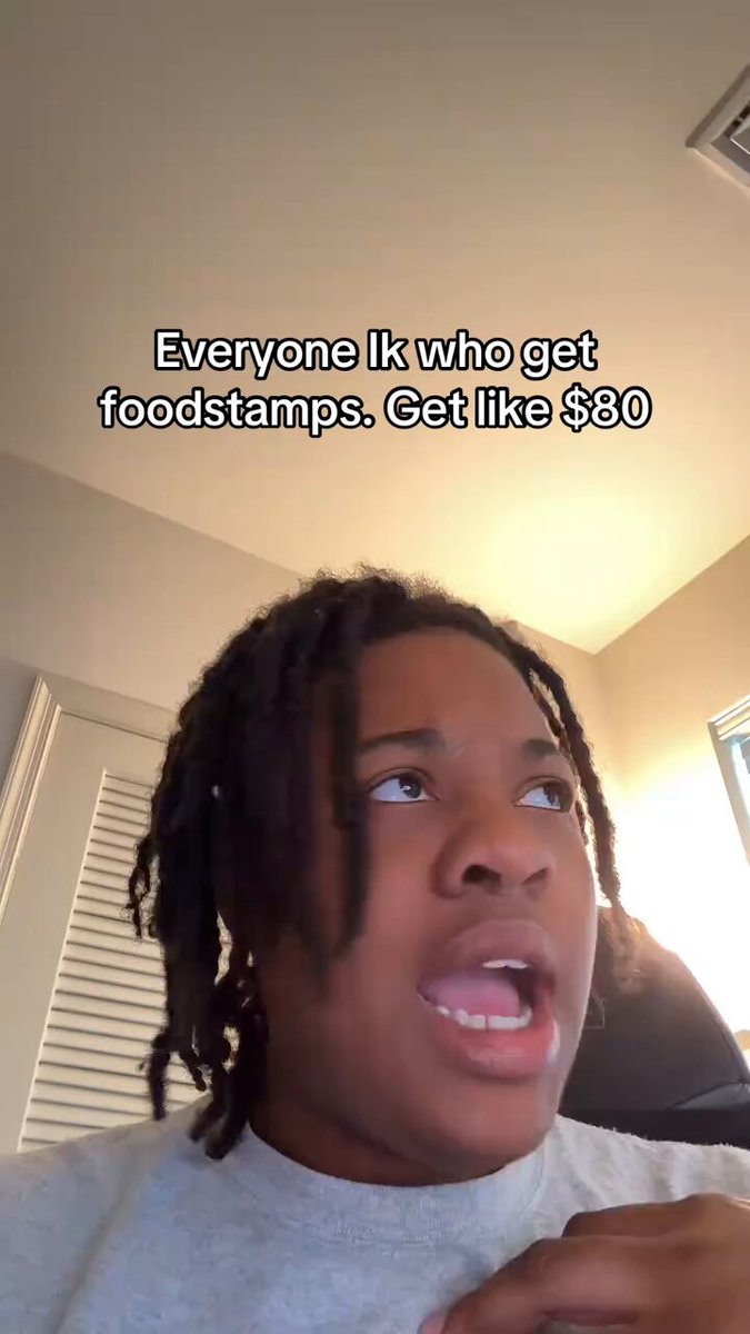This woman is confused why people are upset over losing food stamps because everyone she knows only gets $80-$100. “How much are you all getting!?!”