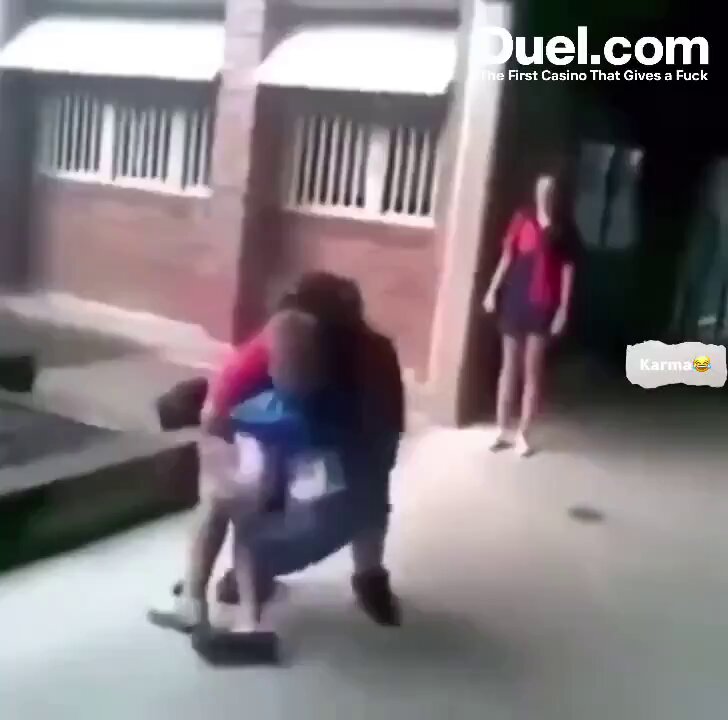 Fat guy looses his cool at the end after being bullied.