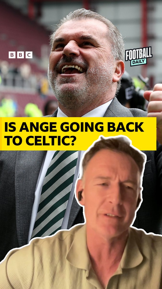 "Angeball back at Celtic" 🔙🍀 👔 Chris Sutton says he’d love to see Ange Postecoglou return to Parkhead #BBCFootball #CelticFC