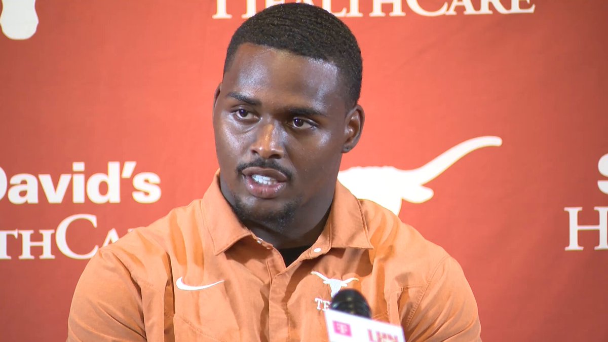 When asked by Eric C. Henry about if he's been frustrated with the way his career has gone at Texas, CJ Baxter was pretty transparent with his answer... "I ultimately want to go to the next level which I think God has those plans for me, I still have those plans myself but it's not on my timing. It's all about the man above, it's on His timing" #HookEm | #Texas
