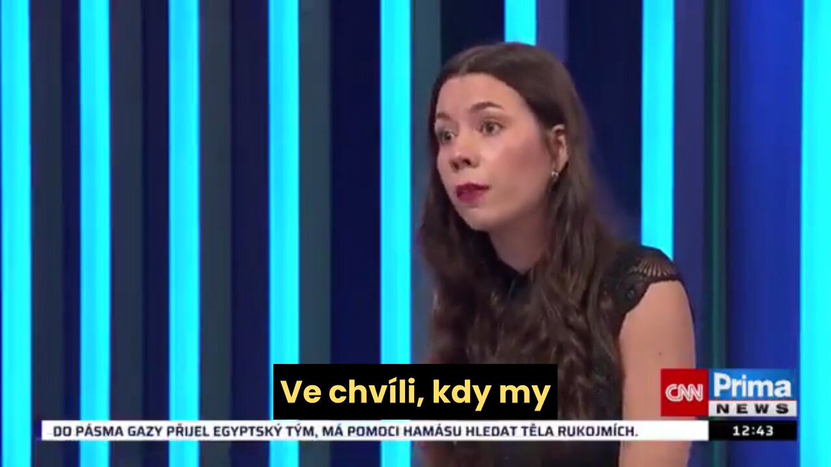 MISTR ZENu Nově zvolený poslanec Motoristů Igor Červený trpělivě naslouchá pirátce Stojanové. "Zahynulo šest milionů lidí po celém světě!" Paní Kateřina Stojanová (27) je Anna Franková z Wishe.