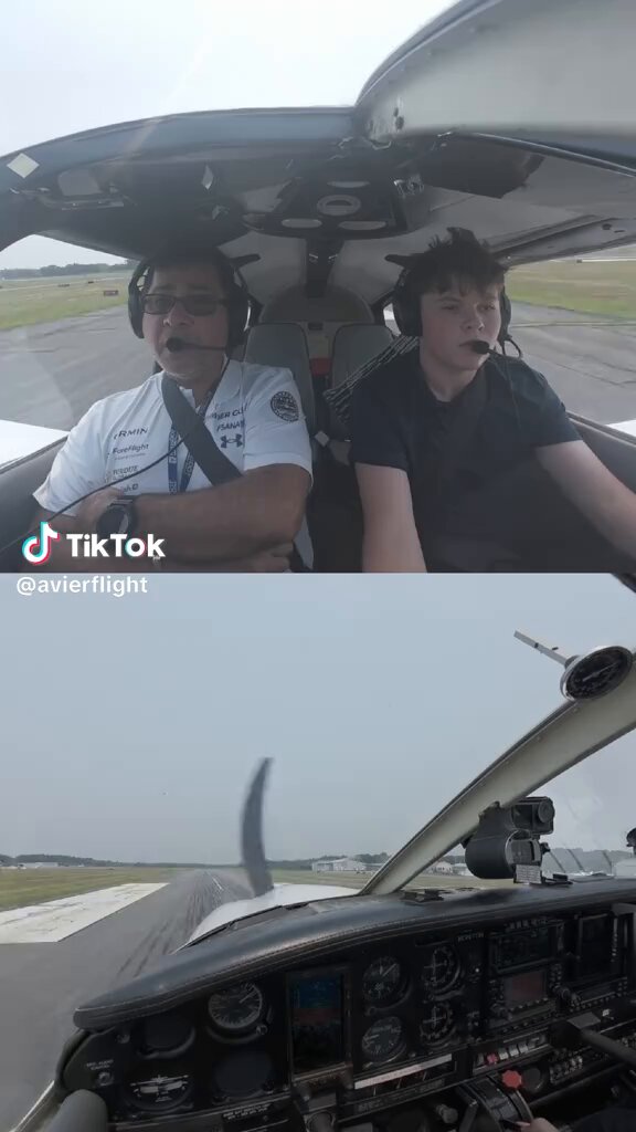 This 15-year-old young man just had his first piloting experience. Job well done, sir. (Better than I probably would have.)
