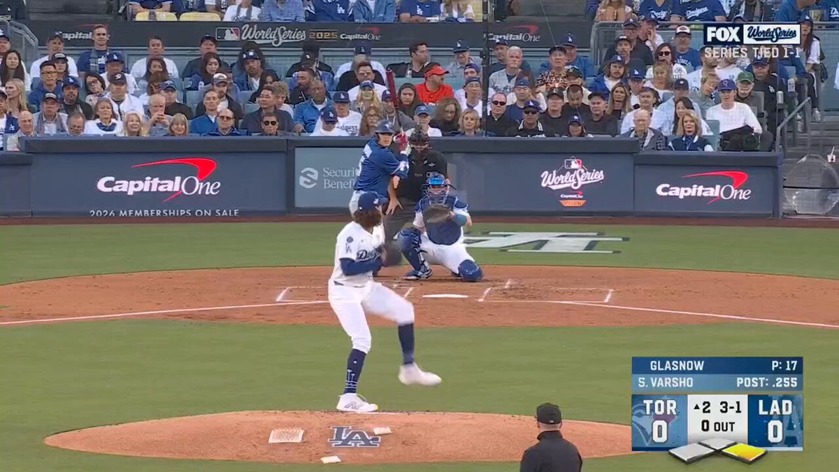 Bo Bichette is picked off for the first out of the 2nd inning #WorldSeries