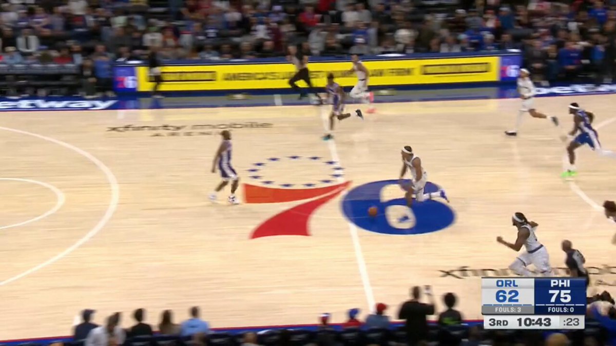 V.J. EDGECOMBE BLOCKS PAOLO BANCHERO AT THE RIM. 🔥🔥