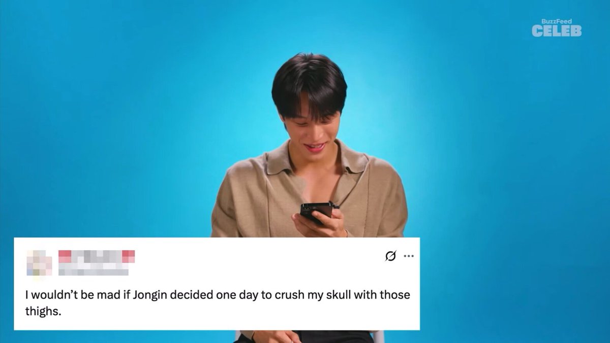 👤💻 “I wouldn’t be mad if one day Jongin decided to crush my skull with those thighs.” 🐻 I can’t crush skulls with them, guys.🙂‍↕️ 🐻 It’s not a watermelon or apple. Or even an egg, you guys. How can my thighs crush a skull? #KAI #카이 #カイ #金钟仁 #엑소카이