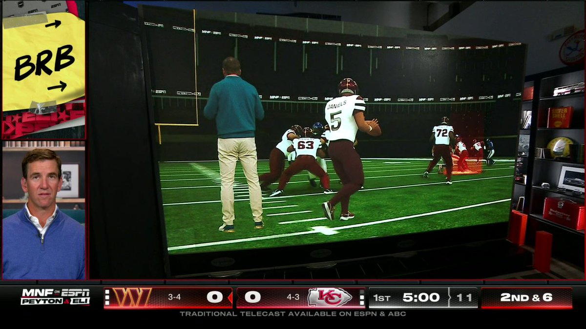 Peyton Manning steps into the screen to break down what we may see from the Commanders’ offense tonight 👀 Watch the ManningCast on ESPN2 and the ESPN App 🏈