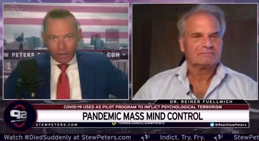 Dr Reiner Fuellmich ICIC.LAW mind blowing interview disclosures at must listen to the end with Stew Peters They warned you about the pandemic mass mind control used Covid-19 as pilot program to inflict psychological terrorism. Wakeup! FreeReinerFuellmich 🌍🌎🌏