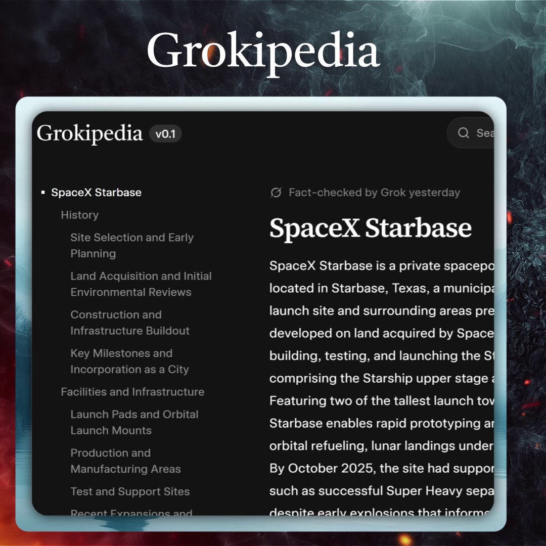 Grokipedia shows when each article was last fact checked by Grok, so you always know how fresh the verification is. Transparency, built right in. 🔥