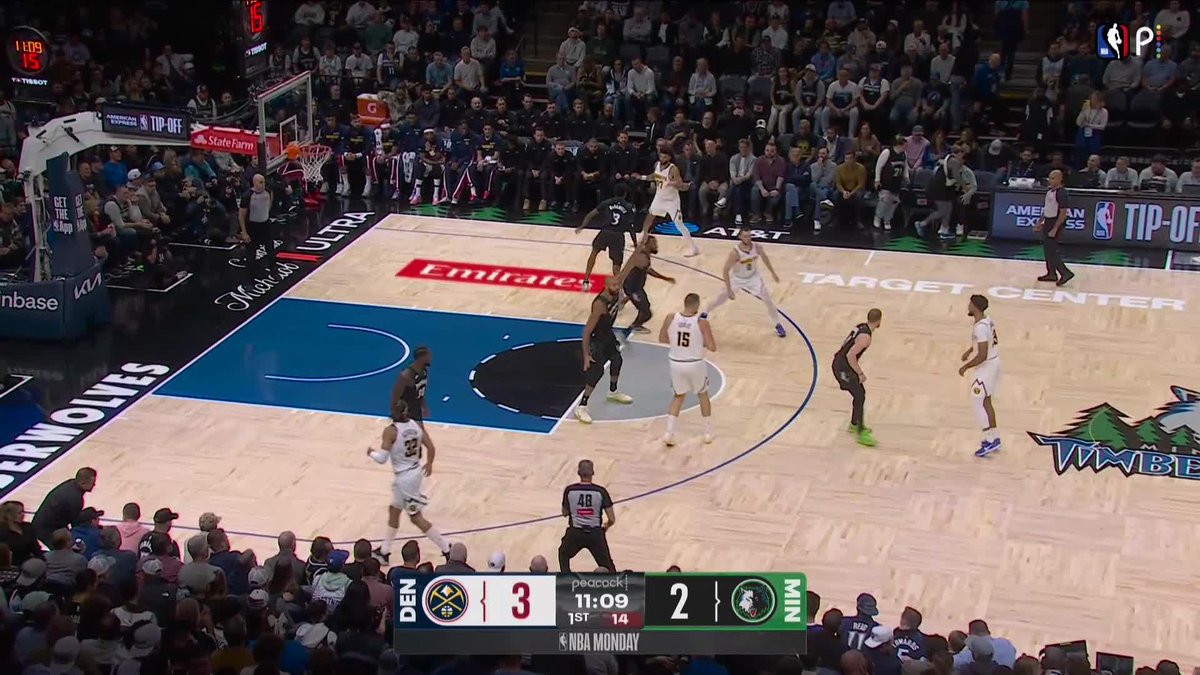 13 PTS 5 REB 3 AST 5/5 FG 3/3 FT A PERFECT first quarter for The Joker. 📺 Peacock