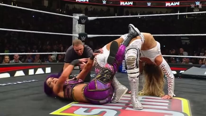 Beautiful tag team wrestling. Charlotte thanking Bayley after the win 🤍 #WWERaw