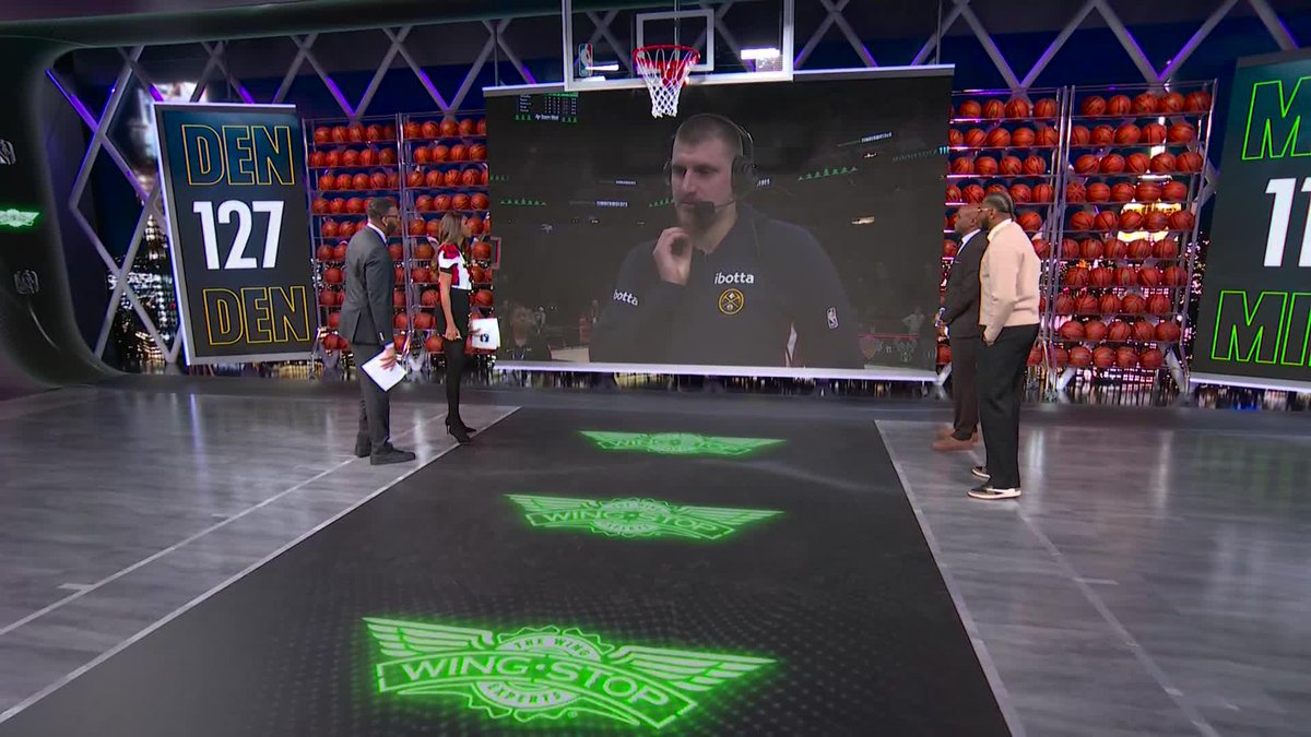 Jokic joins the NBA Showtime crew after his triple double performance!