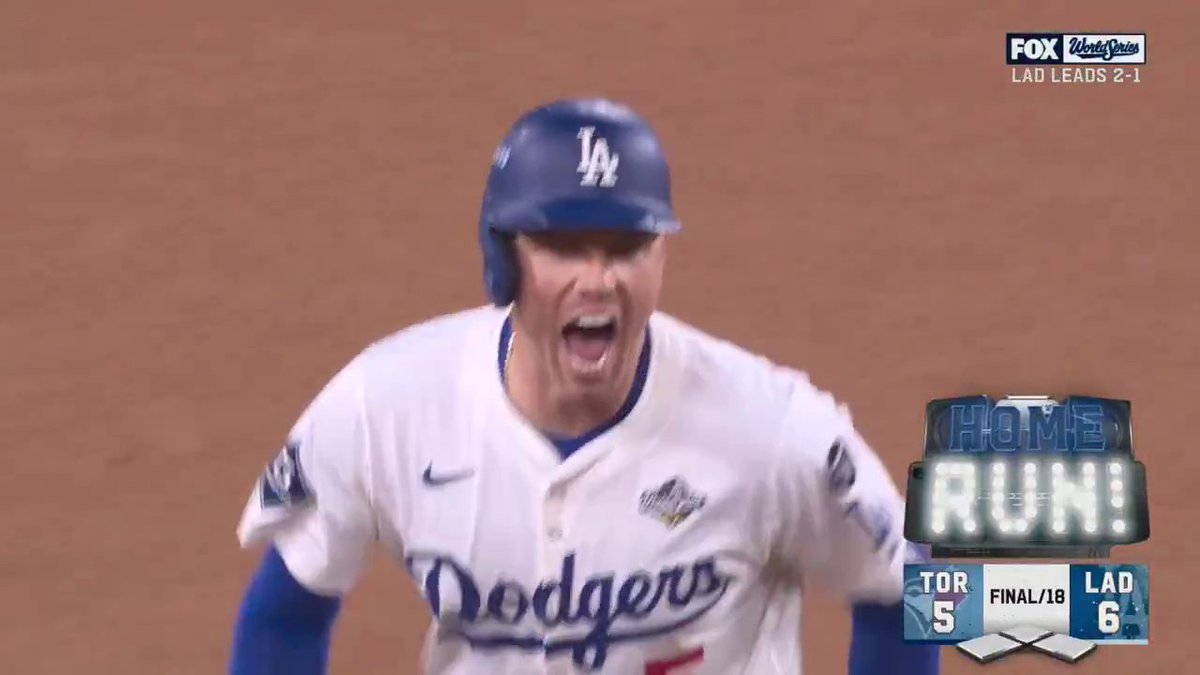 FREDDIE FREEMAN WALKS IT OFF FOR THE DODGERS IN THE 18TH INNING 😤 TIED FOR THE LONGEST WORLD SERIES GAME OF ALL TIME 😱
