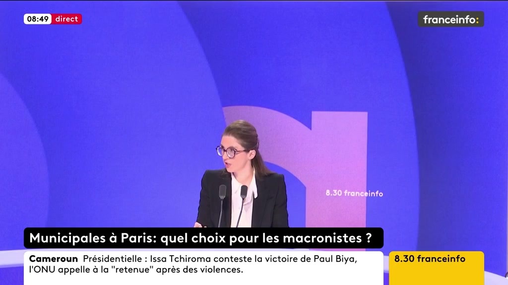 🔴 Municipales à Paris ➡️ "Je souhaite que nous puissions soutenir la seule candidate qui peut gagner à Paris, qui est Rachida Dati", estime Aurore Bergé.