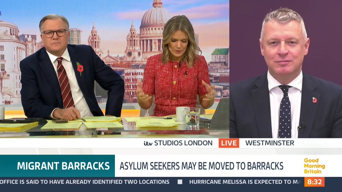 Small boat migrants will be housed in army barracks in Scotland and the South of England from as early as next month according to reports. Charlotte Hawkins asks Defence Minister Luke Pollard about whether this is a 'realistic plan'.