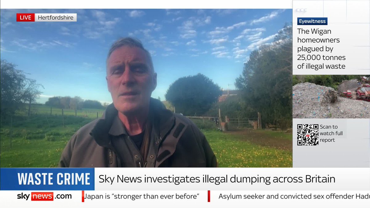 Farmer Will Dickinson is calling for a single "portal" to report fly-tipping, but tells Sky's Matt Barbet and Rachael Venables that 95% of the time people get away with dumping illegal waste. Read our exclusive report here 🔗 📺 Sky 501 and YouTube