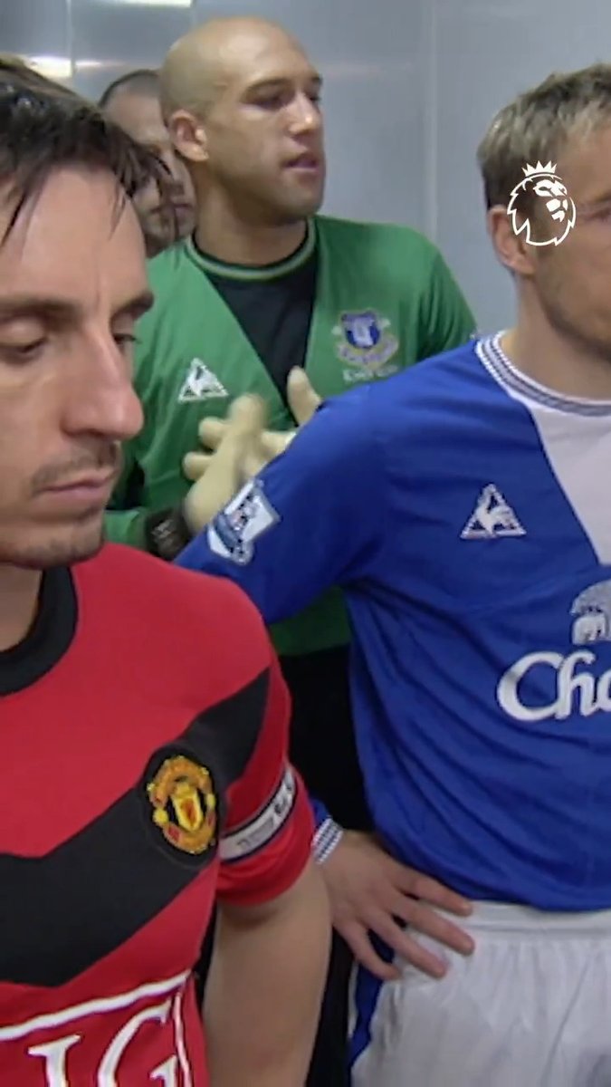 Everton v Man Utd, February 2010. Gary and Phil Neville, who played together at Manchester United for 14 years, line up next to each other in the Goodison Park tunnel, leading the teams out as captains. And neither brother says a word.