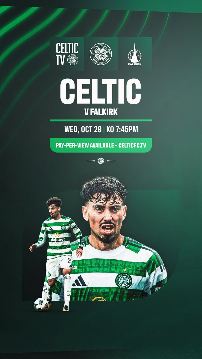 Celtic v Falkirk Pay-Per-View 🍀 Available to watch inside the UK &amp; Ireland via Celtic TV #CELFAL | Celtic Football Club 🍀