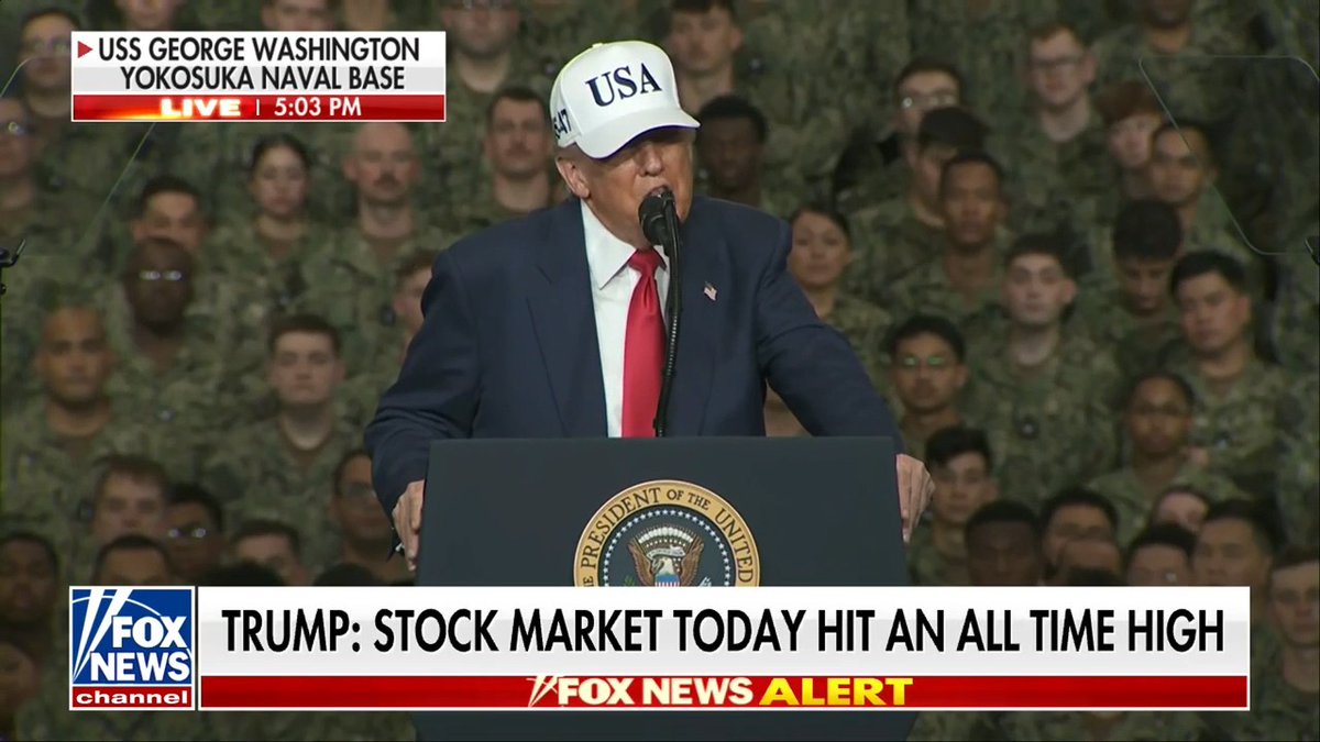 HEART OF THE MISSION: President Trump tells U.S. troops in Japan he loves and respects them: "I'm giving everything I have to make sure that when you get home, you find an America that is safe and proud and sovereign and free."