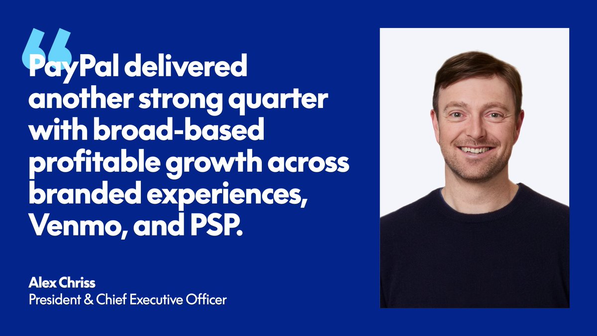 We reported third quarter results today, delivering our seventh consecutive quarter of profitable growth. Based on our strong performance, we are raising our full-year transaction margin dollar and non-GAAP EPS guidance. We're also initiating a dividend, demonstrating our ability to both invest in growth and return capital to shareholders. We are working with Perplexity, Google and most recently, OpenAI, to give customers the flexibility of using PayPal or Venmo everywhere they shop and also connecting them to our tens of millions of merchants, including small businesses, globally. We’re meeting our customers where they are, whether it’s parents outfitting their kids’ dorms for back to school or students on college campuses splitting the bill on game day. And it’s powering our growth and profitability in a meaningful way. Read more: