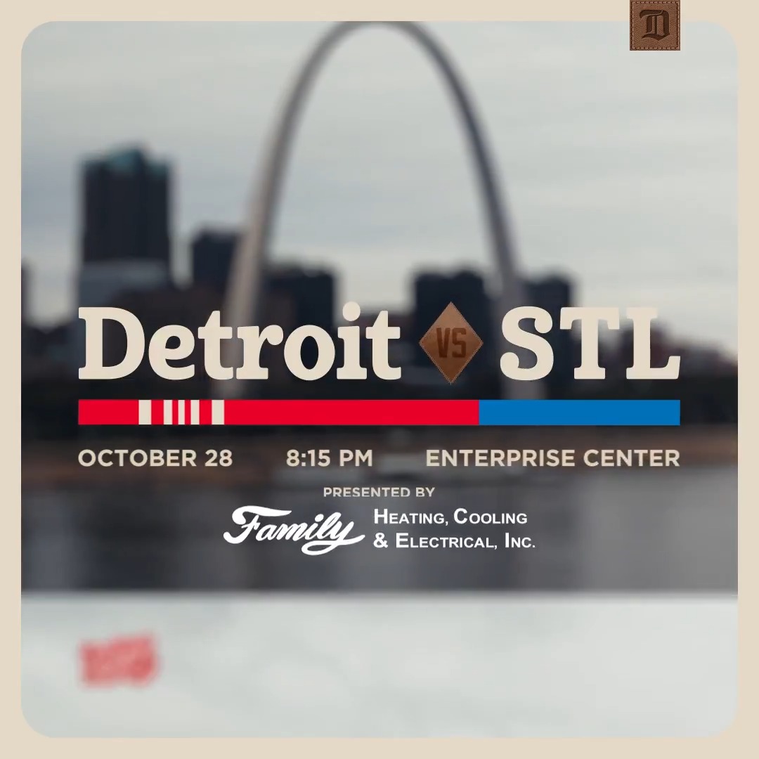 Game Day in St. Louis! 🏒 8:15 P.M. 📺 FanDuel Sports Network Detroit 📻 97.1 The Ticket: 🤝 @familycooling