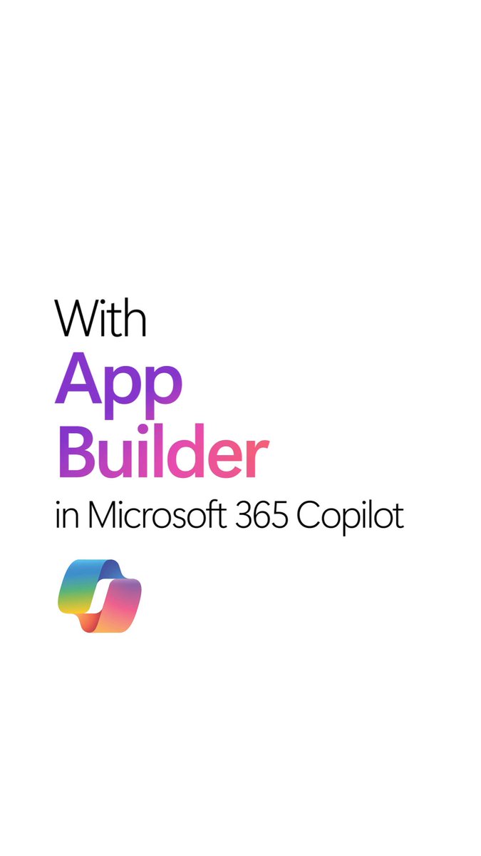 Your app ideas deserve to be more than ideas. Bring them to life with App Builder in Microsoft 365 Copilot. Describe what you want to build and let App Builder work its magic. Learn more: