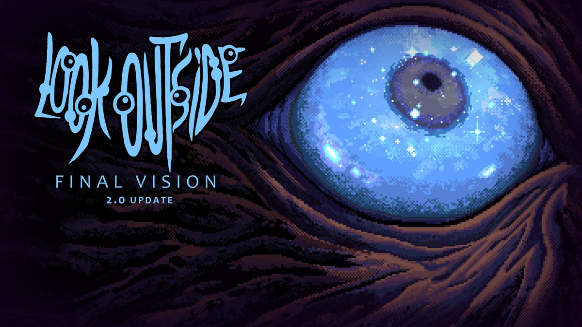 Look Outside, the acclaimed survival horror RPG from Francis Coulombe, is more terrifying with the Final Vision update! ALSO it's 30% off on Steam. 🚪 multiple new endings 💀 new cursed challenge mode 🏢 new interactions and quests 🧌 new horrible monsters and secrets