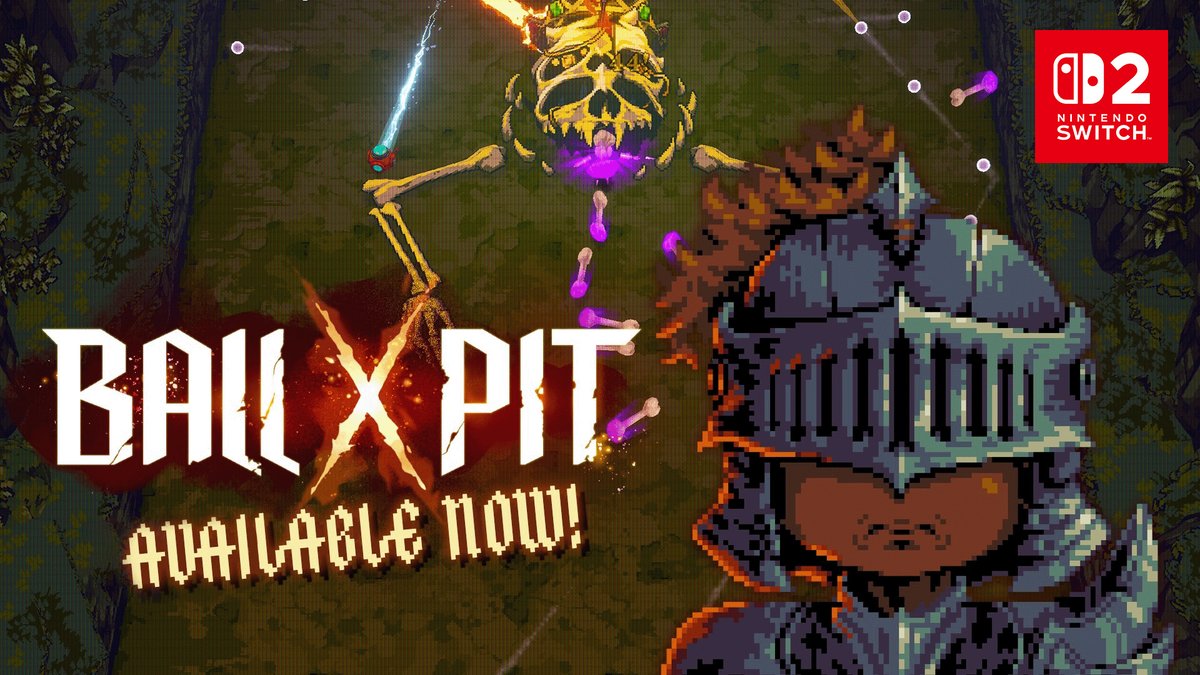 BALL x PIT is OUT NOW on Nintendo Switch 2! 🔁Free update for Switch owners ✨Enhanced resolution (1080p) and improved frame rate (up to 90 fps) 💾Your save data from the original Switch version carries over